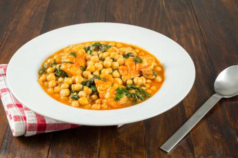 Mediterranean fish and chickpea stew