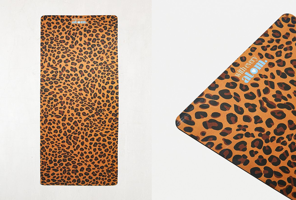 Leopard print yoga mat