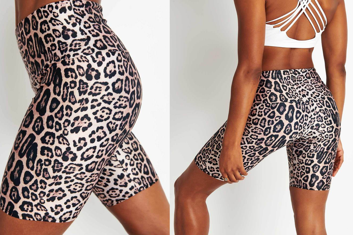 Onzie High Waisted Biker Short - Leopard