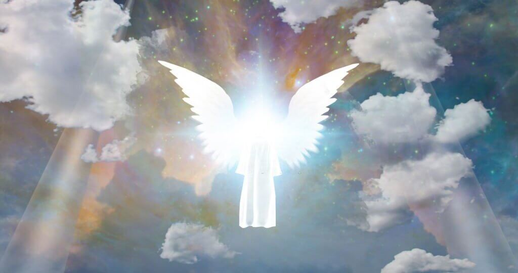 Shining angel in the sky