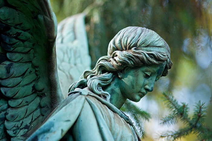 Angel statue at the Melaten Graveyard in Cologne