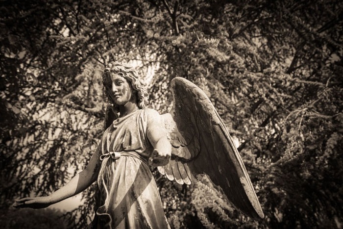  Cemetery angel statue