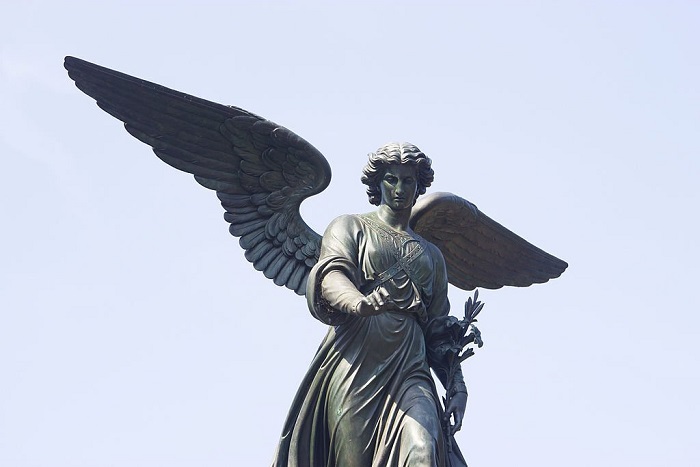 The Angel statue on the Bethesda Fountain located in Central Park, Manhattan, New York