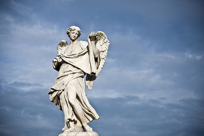 One of the Sant Angelo bridge angels. Rome, Italy. Canon 1Ds Mark III