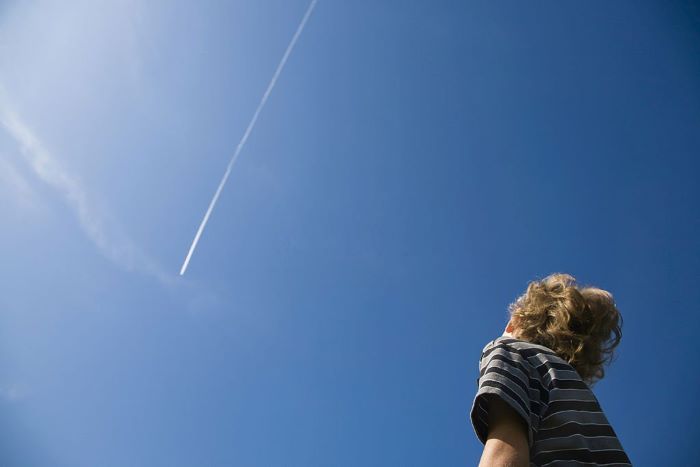  Ethan looking at the sky