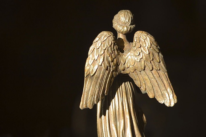 Golden angel statue