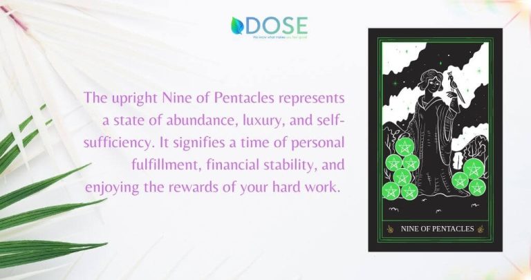 Nine of Pentacles Tarot Card