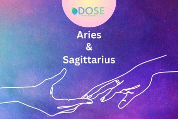 The zodiac constellations Aries and Sagittarius overlapping