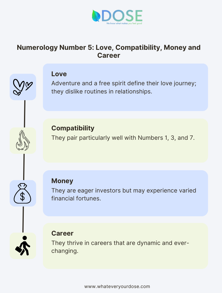Infographic on Numerology Number 5