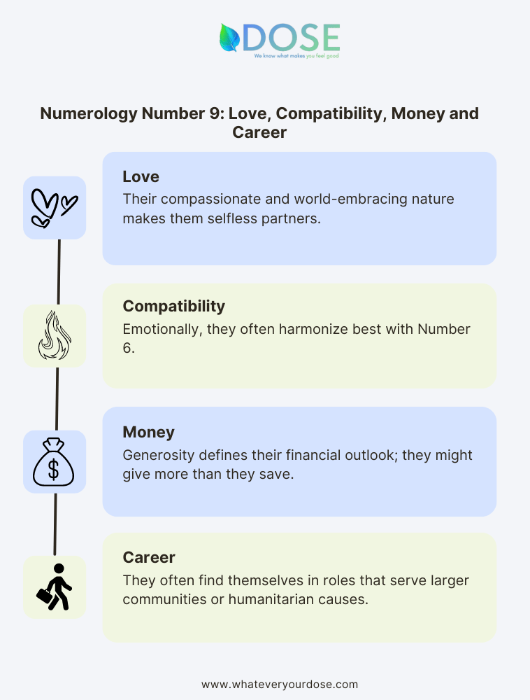 Infographic on Numerology Number 9