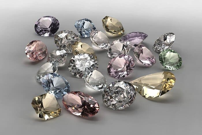 Source: iStock photo. Diamond Birthstone in different colors.